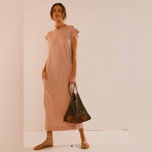 Free People All Day Long Midi T-Shirt Dress Tuscany M